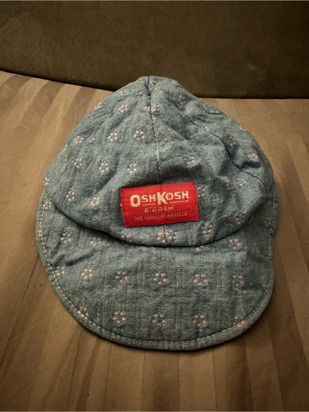 Vintage OshKosh B'gosh Blue Floral Kids Cap